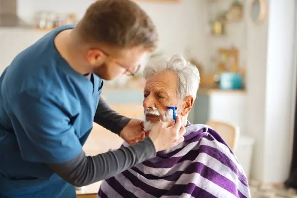 assistance with bathing for elderly women